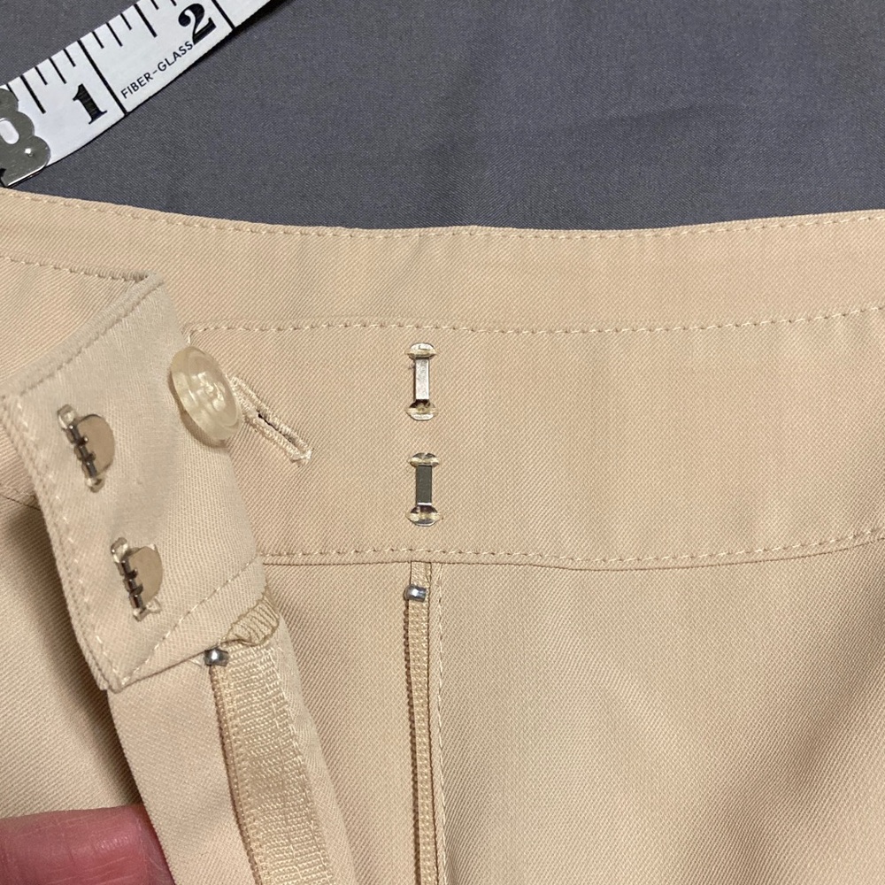 Pant Suit Anne Klein Beige Blazer Suit Jacket & Wide Leg Dress Pants 10 Petite - Picture 12 of 14